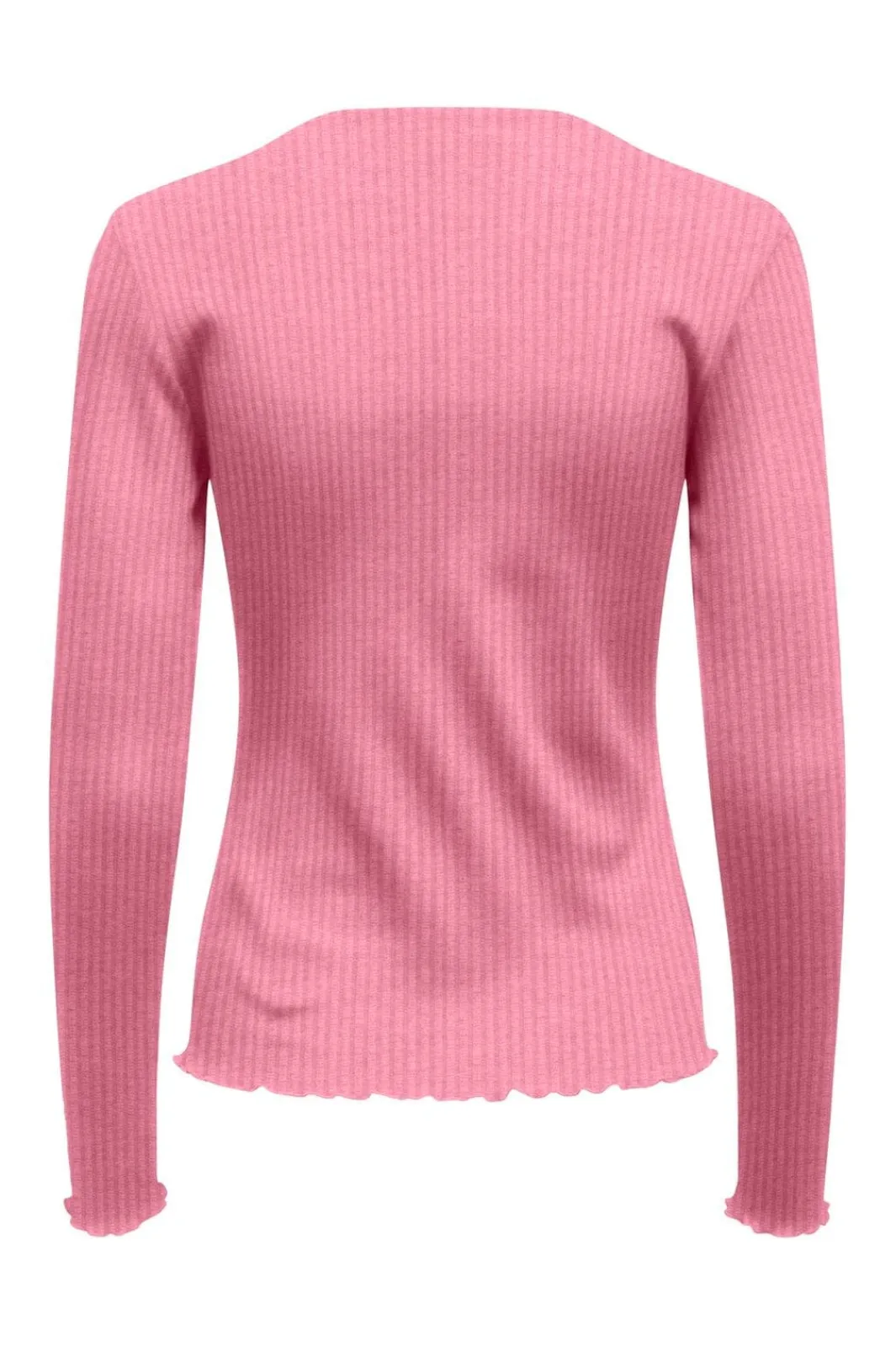 Online Only Onlemma L/S Rib Basic Top 4963371 Wild Rose