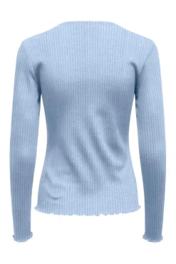 Clearance Only Onlemma L/S Rib Basic Top 4963372 Kentucky Blue