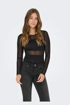 Best Only Onlesther Glitter L/S Body 4714567 Black