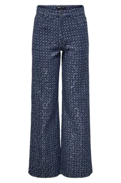 Online Only Onlevita Shimmer Pants 4897058 Dark Blue Denim