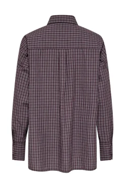 Outlet Only Onlfenna L/S Oversize Check Shirt 5025179 Winetasting Grey / White Check