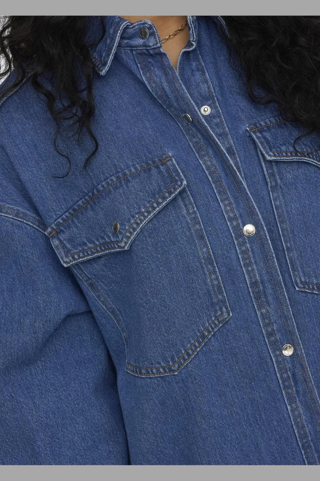 Discount Only Onlfloyd Ls Ovs Dress Azg 4706110 Medium Blue Denim