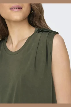 Online Only Onlfree Life S/L Modal Satin Mix Top 4278225 Kalamata