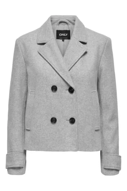 Best Only Onlfreja Life Short Db Jacket 4595231 Light Grey Melange Melange
