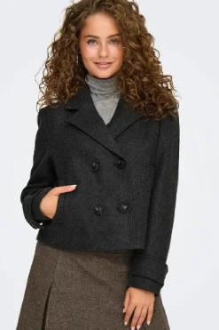 Discount Only Onlfreja Life Short Db Jacket 4475417 Dark Grey Melange