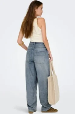 Hot Only Onlgia Mid Loose Baggy Dot413 4520397 Medium Blue Denim