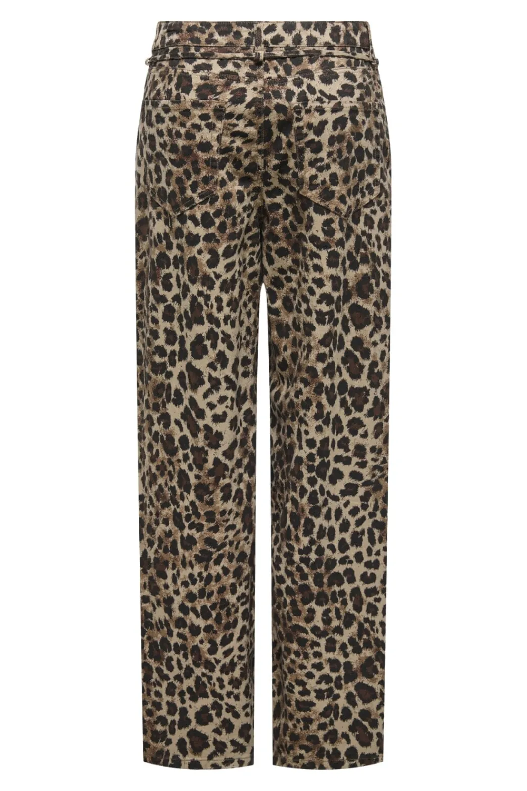 New Only Onlgianna Straight Belt Pant 4718899 Light Taupe W Black Leo