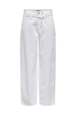 Hot Only Onlgianna Straight Jeans White Dot 4720515 White Denim