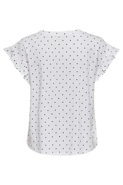 Clearance Only Onlgrape S/S Frill O-Neck Top