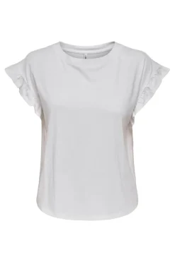 Sale Only Onlgrape S/S Frill O-Neck Top 4740064 Bright White