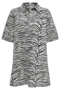 Hot Only Onlgry Ss Zebra Dress Sik 4839012 Light Grey Denim Zebra