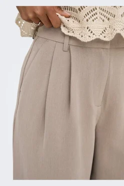Outlet Only Onlhattie Pleat Str Pant Tlr 4716687 Taupe Gray Melange