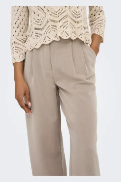 Outlet Only Onlhattie Pleat Str Pant Tlr 4716687 Taupe Gray Melange