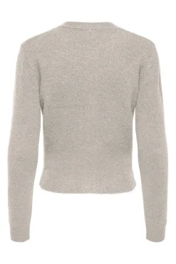 Online Only Onlhavanna Ls Button Cardigan Knt 4932226 Pumice Stone Melange/Bling Button