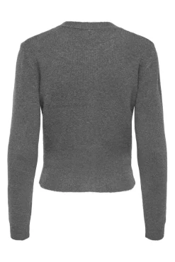 Sale Only Onlhavanna Ls Button Cardigan Knt 4932225 Medium Grey Melange Bling Button