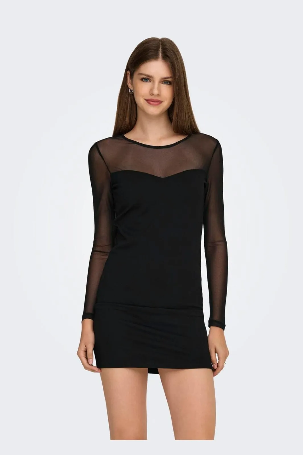 Clearance Only Onlheart-Becki L/S Mix Bodycondress 4866333 Black