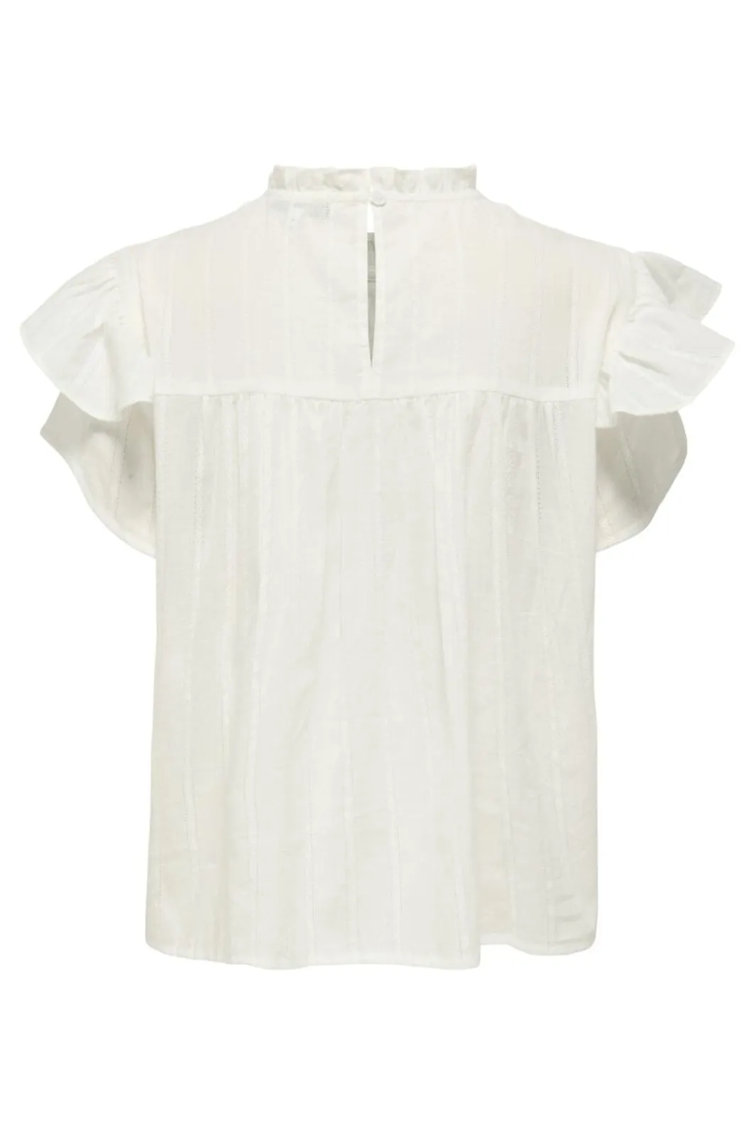 Clearance Only Onlheike S/L Frill O-Neck Top 4906221 Cloud Dancer