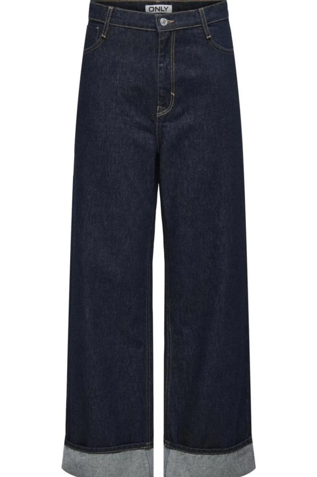 Best Only Onlhope Wide Fold Up Rinse Cro 4740254 Dark Blue Denim Rinse