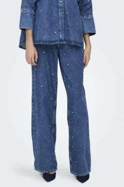 Best Only Onlhope Wide Rhinestone 4364437 Medium Blue Denim