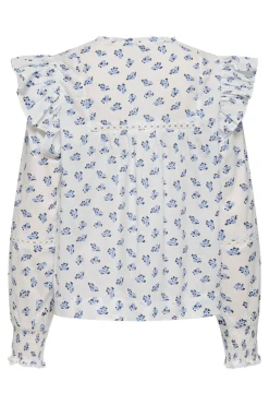 Discount Only Onlidris Ls Frill Tape Top 4958053 Cashmere Blue Mini Floral
