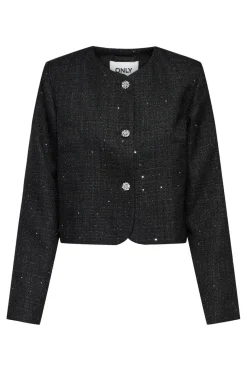 Discount Only Onlinda Life L/S Seq Boucle Jacket Tlr 4857589 Black Sequin