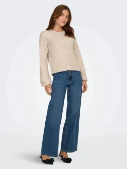 Hot Only Onlisabella L/S Cardigan Knt 4901813 Pumice Stone Melange