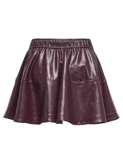 Outlet Only Onljacky Faux Leathe Skater Skirt 4834164 Mauve Wine
