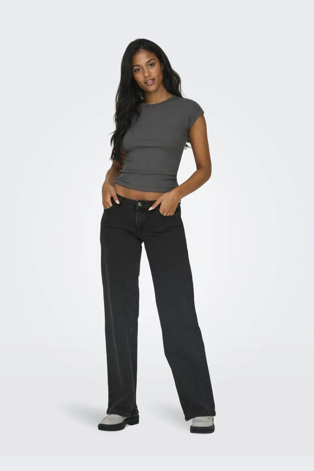 Sale Only Onljuicy Lw Wide Leg Rea1099 4597585 Washed Black