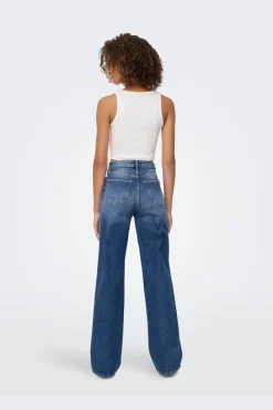 Sale Only Onljuicy Wide Leg Dot330 4882568 Dark Blue Denim