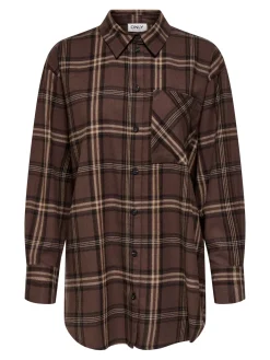 New Only Onljuliana Ls Loose Check Shirt 4846080 Shopping Bag Texana