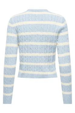 Best Only Onlkatia Ls Cable Button Cardigan Cc Knt 4959317 Cashmere Blue Melange/Babys Breath/Dtm Button