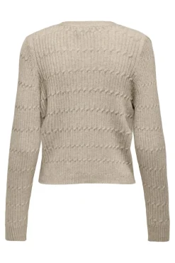 Best Only Onlkatia Ls Cable V-Neck Cardi Knt Nca 4505958 Mocha Meringue W. Melange