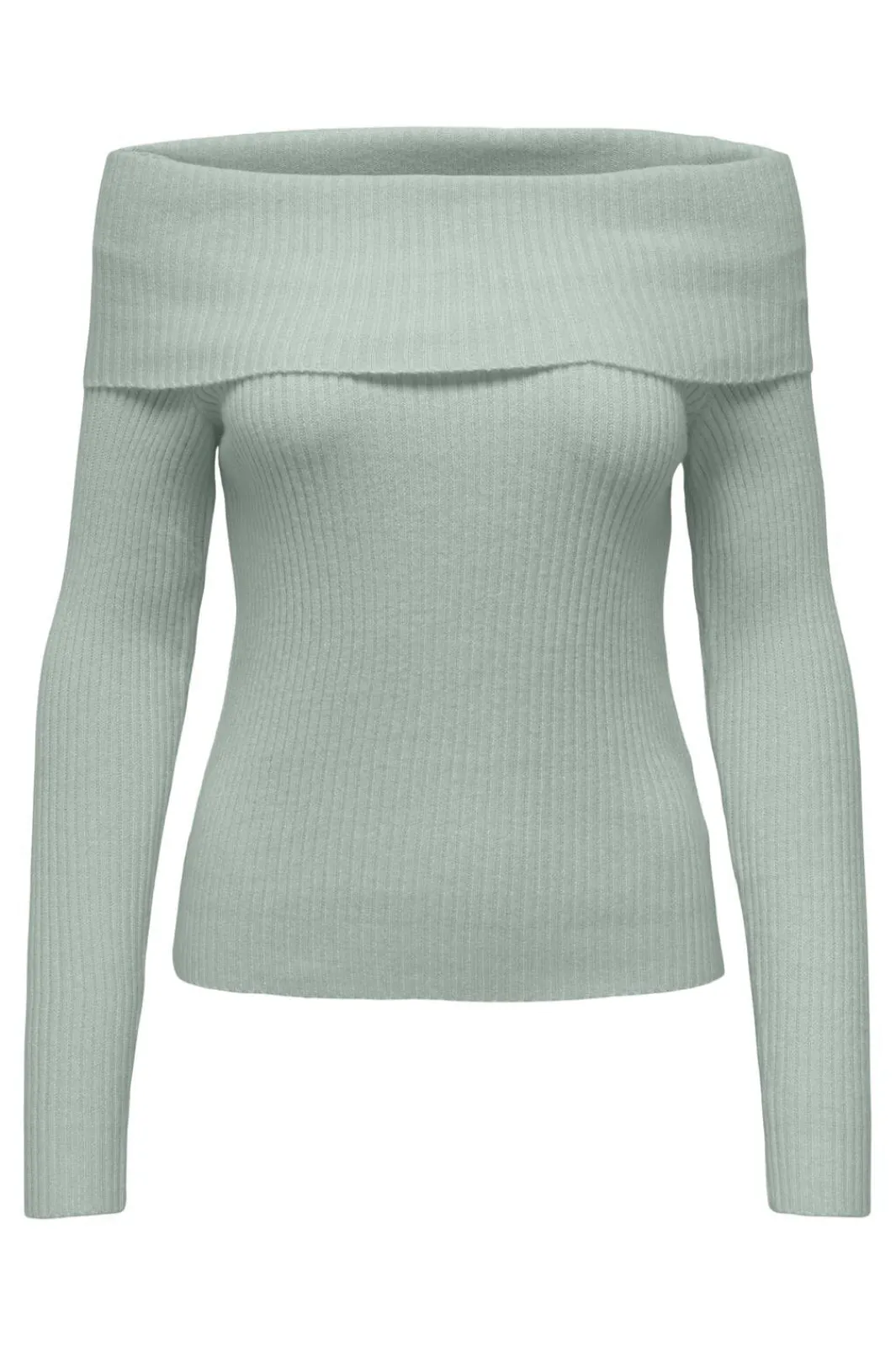 New Only Onlkatia Ls Off Shoulder Knt Nca 4677040 Aqua Gray