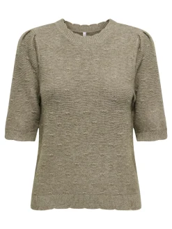 Outlet Only Onlkatia Ss Structure O-Neck Cc Knt 4779543 Cub Melange