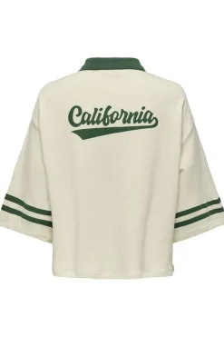 Hot Only Onlkelly S/S Oversized Polo 4767380 Birch Pineneedle+Print California