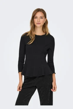 Only Onlkenya L/S Peplum Top 4908166 Black