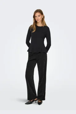 Only Onlkenya L/S Peplum Top 4908166 Black