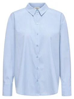 Discount Only Onlkiri Ls Shirt Ox 4981574 Cloud Dancer W. Delicate Blue