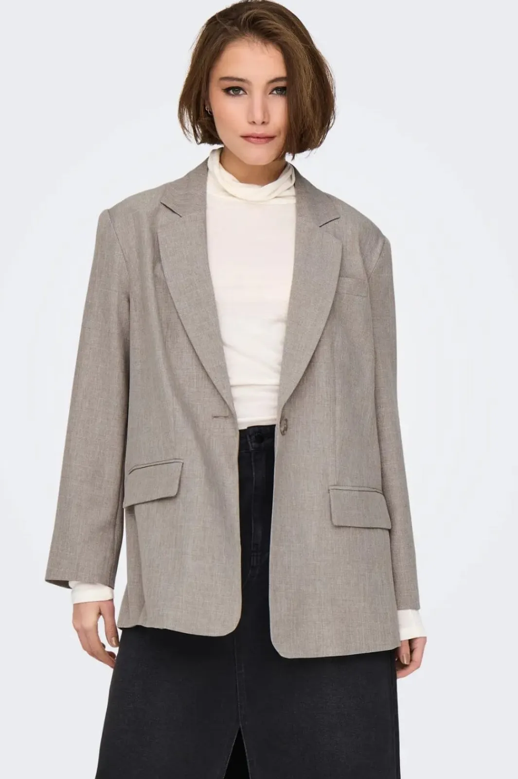Only Onllinda Ls Boyfr Mel Blazer Tlr 4553279 Fungi Melange
