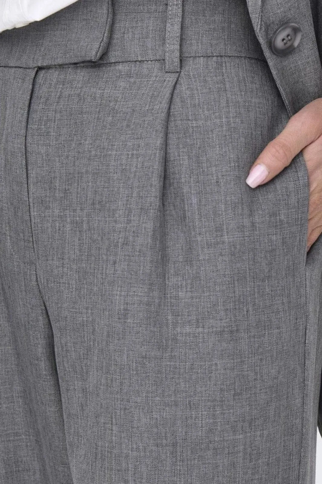Best Only Onllinda Str Mel Pants Tlr 4769944 Medium Grey Melange