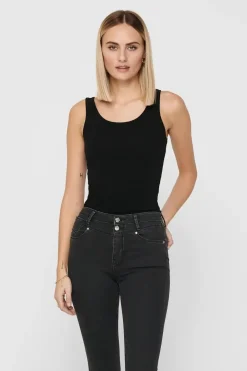 New Only Onllive Love S/L Long Tank Top 1201446 Black