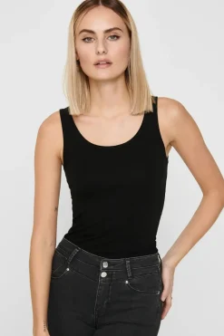 New Only Onllive Love S/L Long Tank Top 1201446 Black