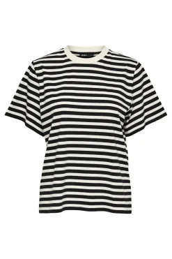 Only Onllivina S/S Stripe Tee 4022400 Cloud Dancer Black Stripes