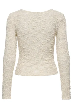 Outlet Only Onllola L/S O-Neck Lace Top 4841538 Birch