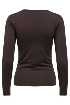 Online Only Onllone Life L/S Knot Top 5072423 Chocolate Torte