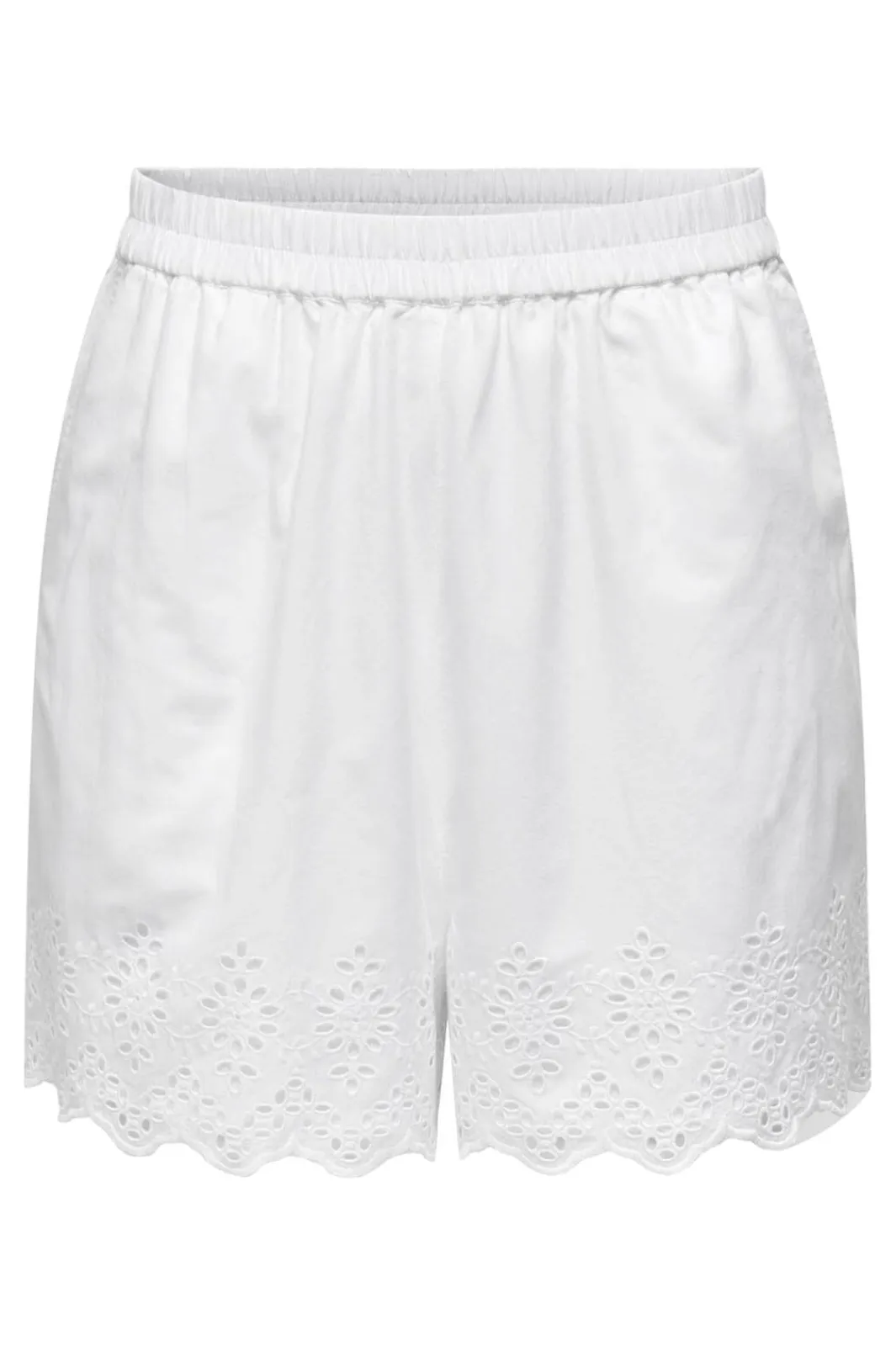 Only Onllou Life Emb Loose Shorts 4427998 Bright White
