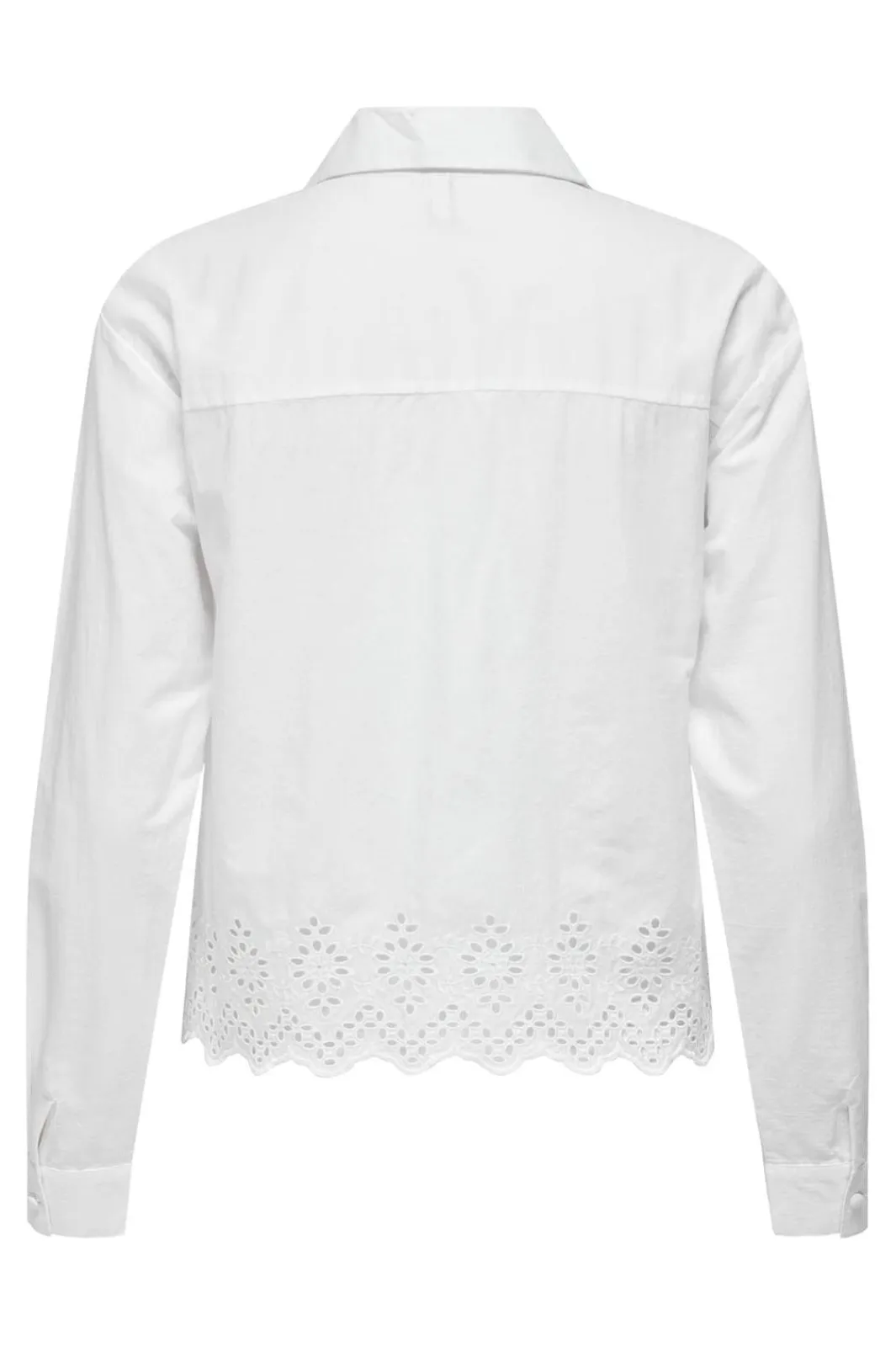 Only Onllou Life Emb L/S Shirt 4427992 Bright White