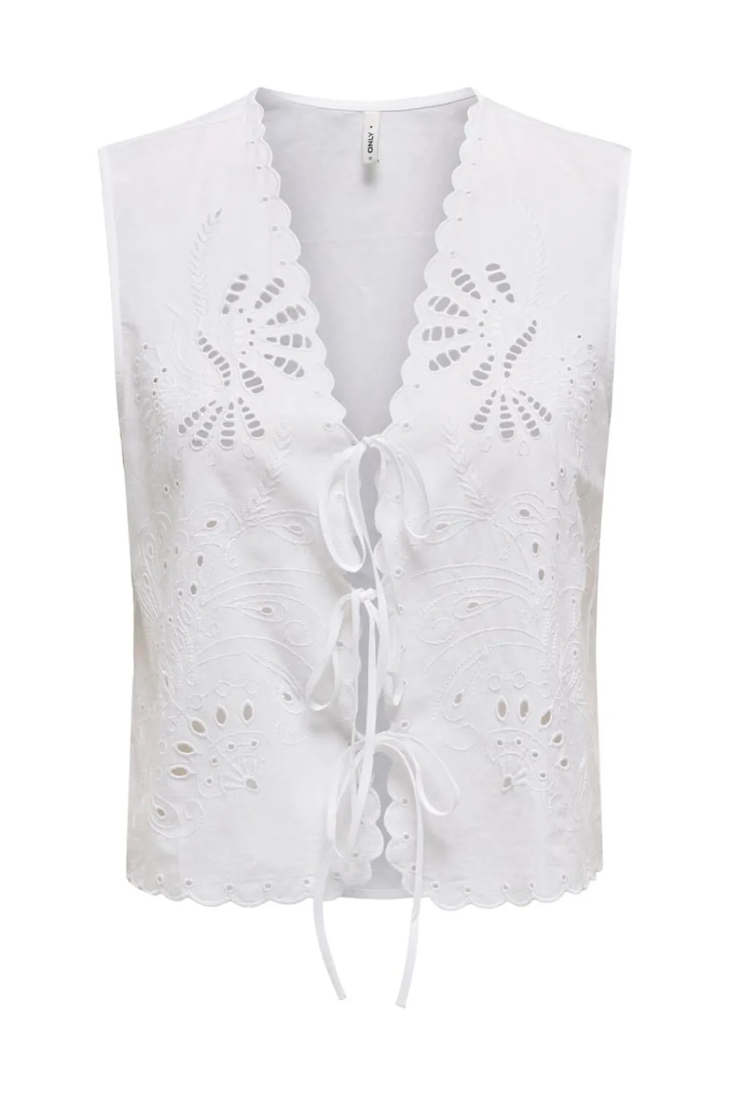 Clearance Only Onllou Life Emb S/L Tie Vest 4738167 Bright White