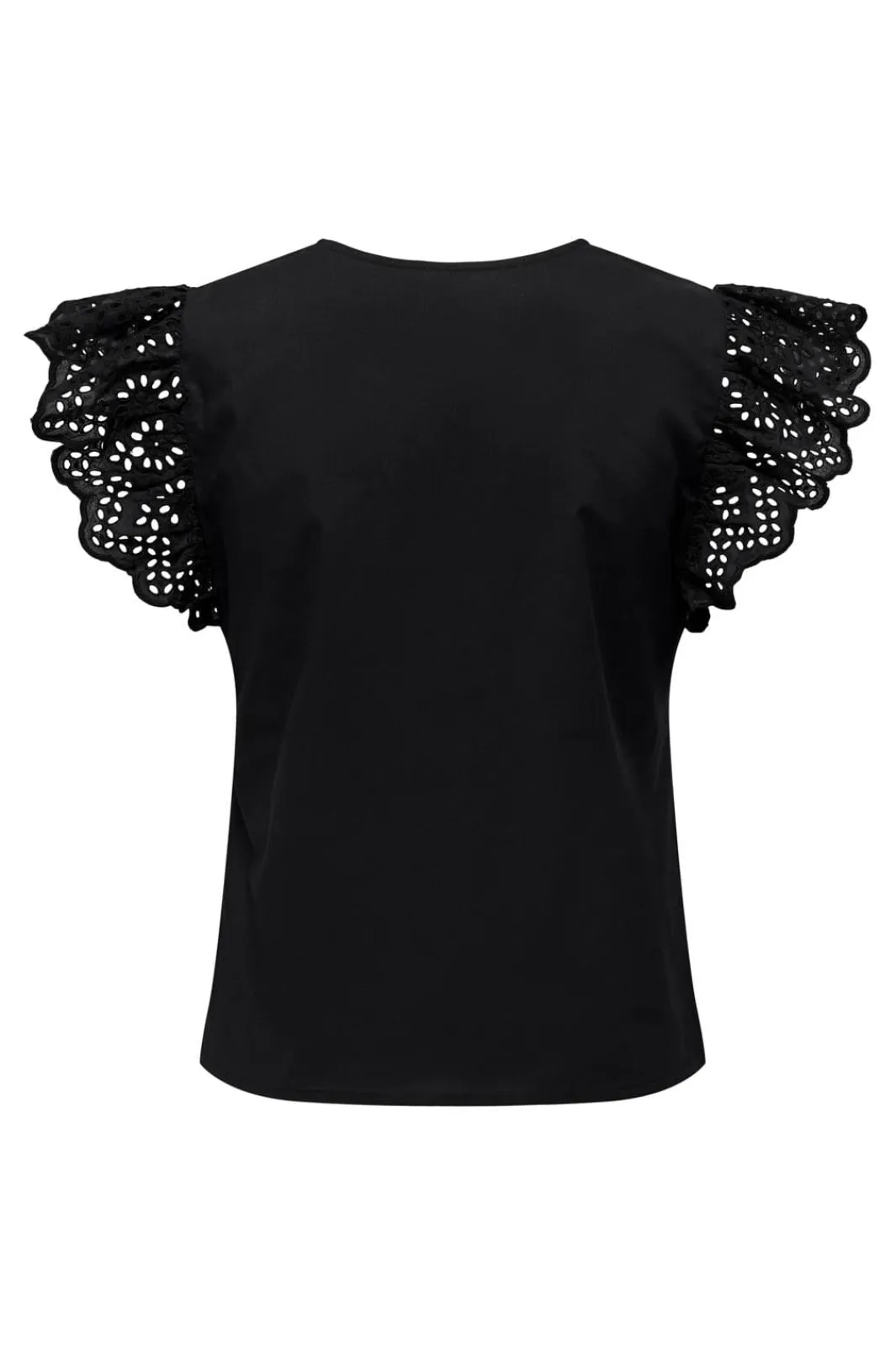 Best Only Onllou Life Emb S/S Frill Top 4415684 Black