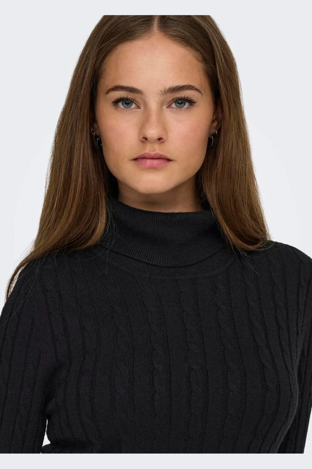 Clearance Only Onllouis Ls Rollneck Cable Dress At Knt 4932263 Black